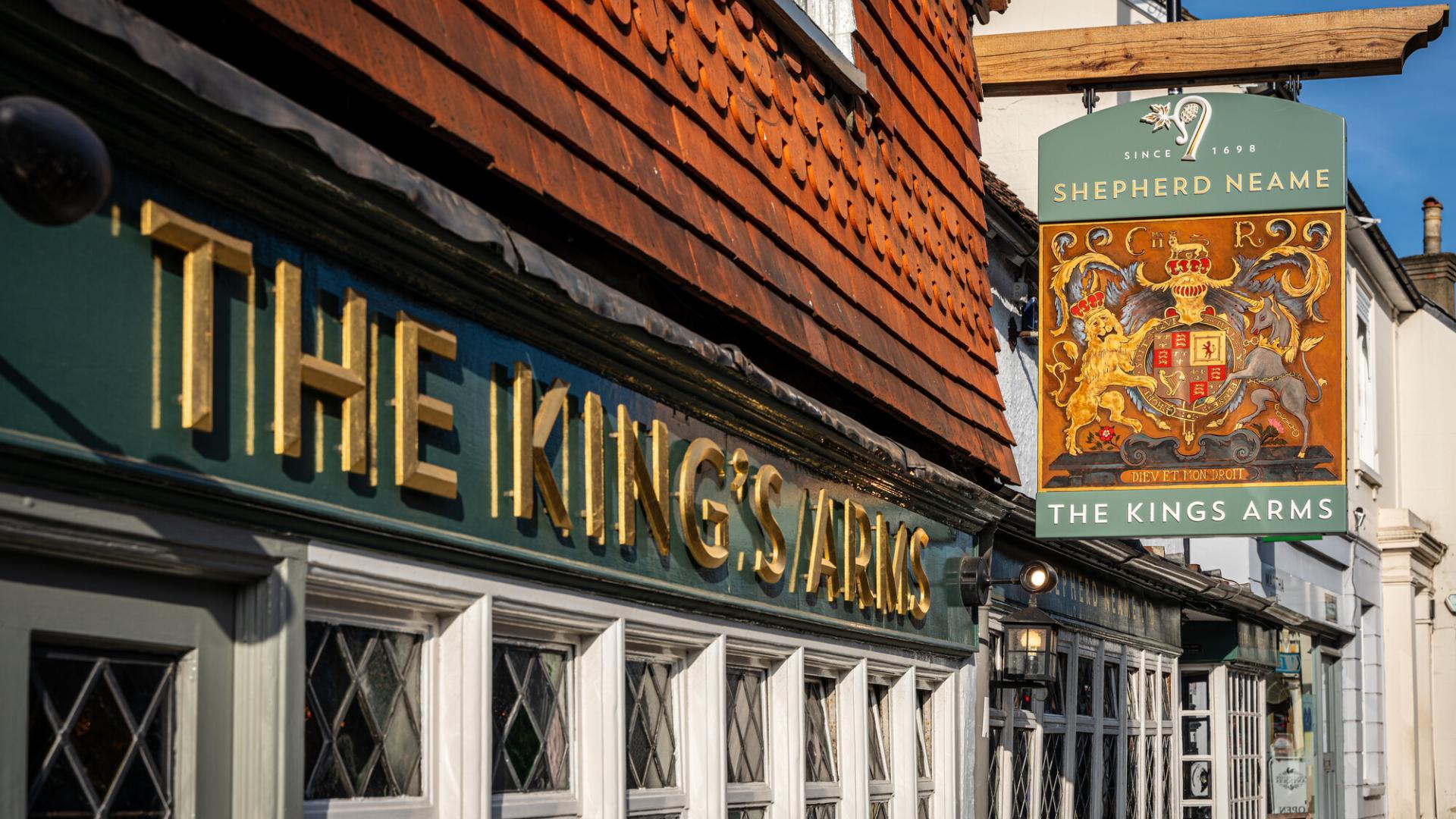 Kings Arms pub, Dorking, Shepherd Neame